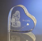 Herz aus Kristallglas, 58 x 60 mm